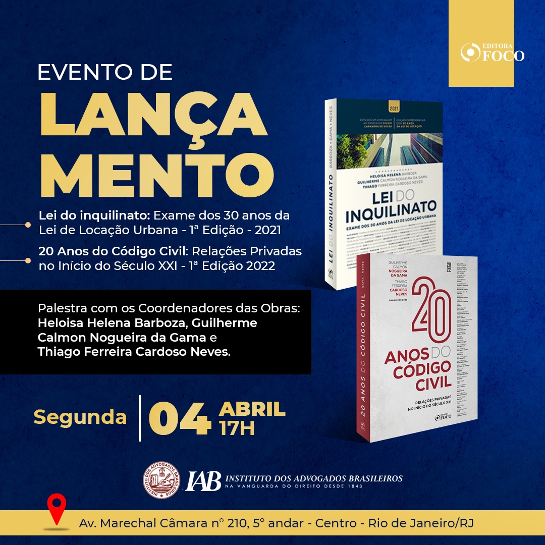 Lançamento do livro 'Lei do Inquilinato' Moreira Menezes Martins